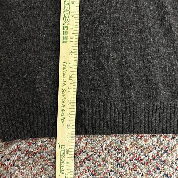 Jos. A. Bank NWOT Charcoal Gray Lambswool Blend 1/4 Zip LS Sweater Size XL - Picture 10 of 11